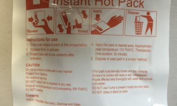 HypaCool Instant Hot Pack-single use HypaCool Instant Hot Pack-single use